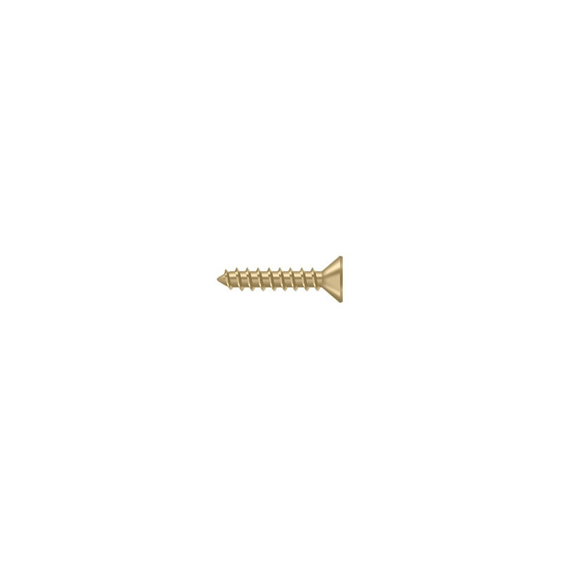 Deltana SCWS1010U4 Wood Screw, Steel, #10 x 1" in Brushed Brass