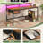 Small Home Office Computer Desk With Power Outlet And CPU Stand, Gaming Desk With Monitor Stand & LED Lights-192589477-192589530