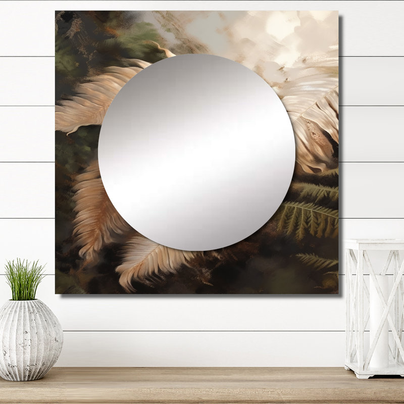 Charan - art floral miroir de salon, 23 po x 23 po