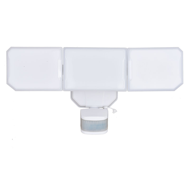 Dualux 3 - Head LED Battery Powered Dusk to Dawn Outdoor Security Area Light with Motion Sensor