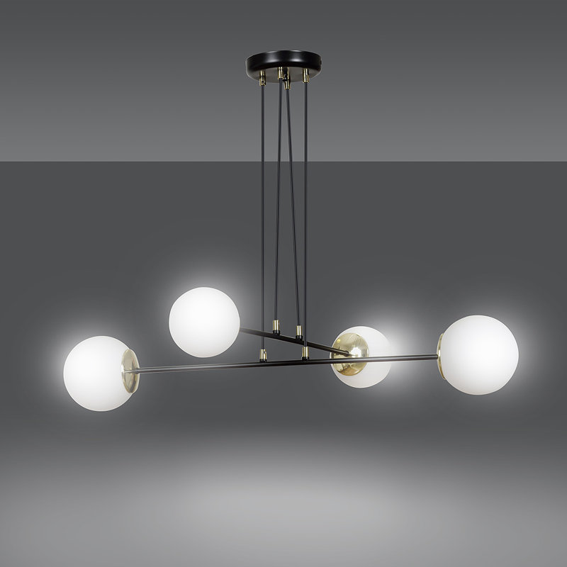 Cecily 4 - Light Kitchen Island Pendant, Black