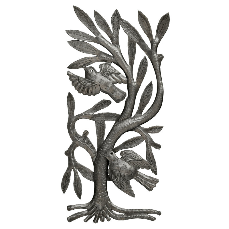 Décoration murale oiseaux 3d verticaux dans l’arbre