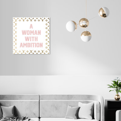 «Fashion and Glam a Woman with Ambition Pink Fashion», impression sur toile