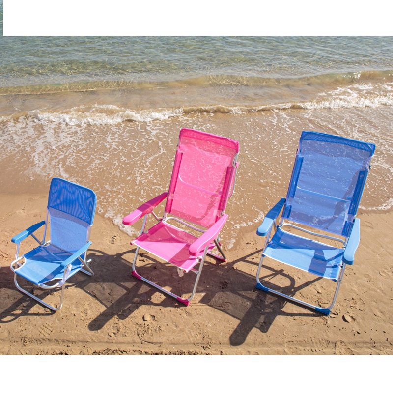 Anfriede Folding Beach Chair, Blue