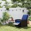 Fauteuil inclinable et pivotant en osier pour l'extérieur Outsunny