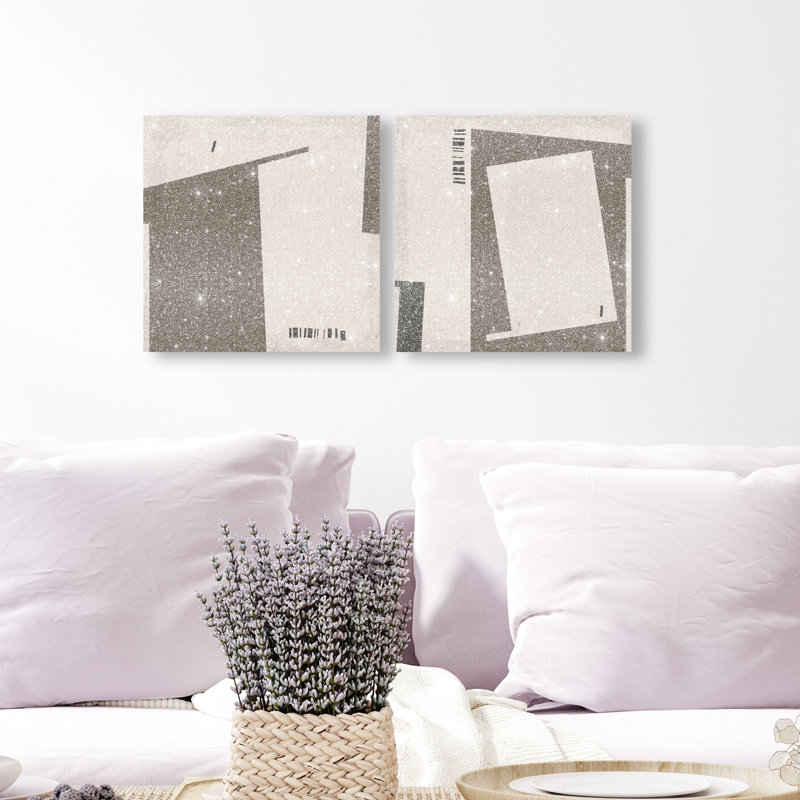 Structural Set Set by Oliver Gal, 12"H x 12"W, Gallery Wrapped
