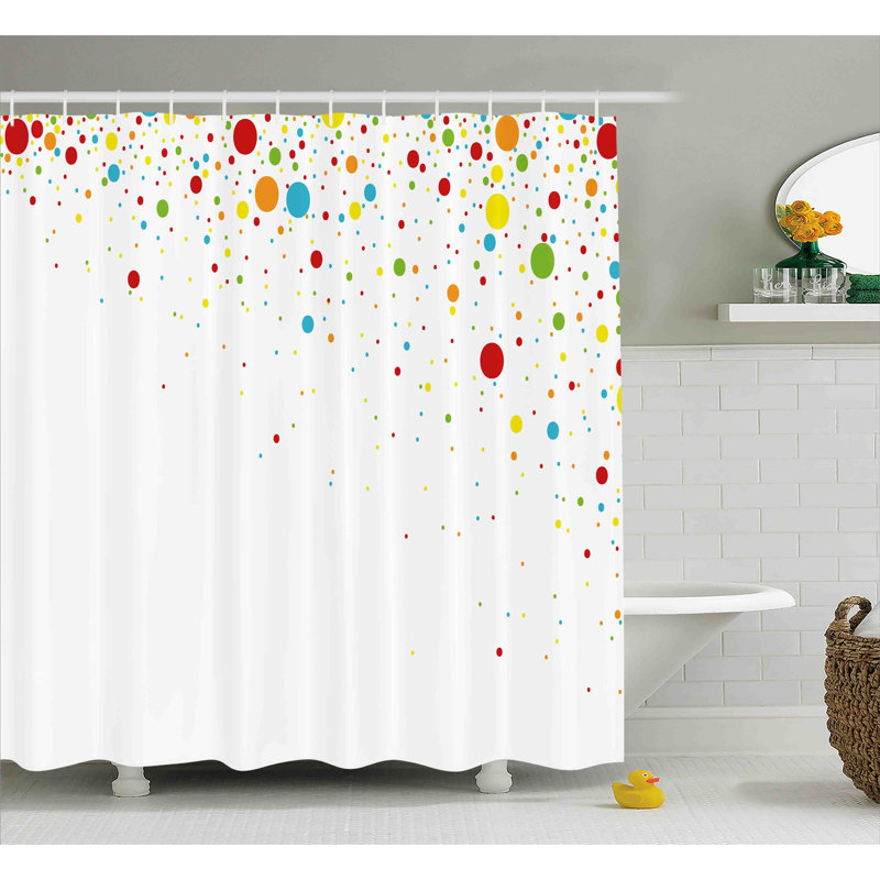  Rideau de douche simple Spots Like Confetti, H 84 po x l 69 po
