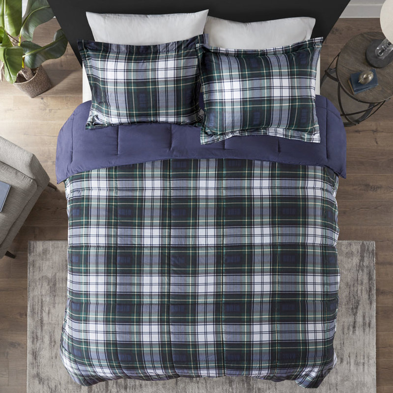 Édredon en duvet synthétique 3M pour lit simple / simple TG - Tissu de gestion bleu marine