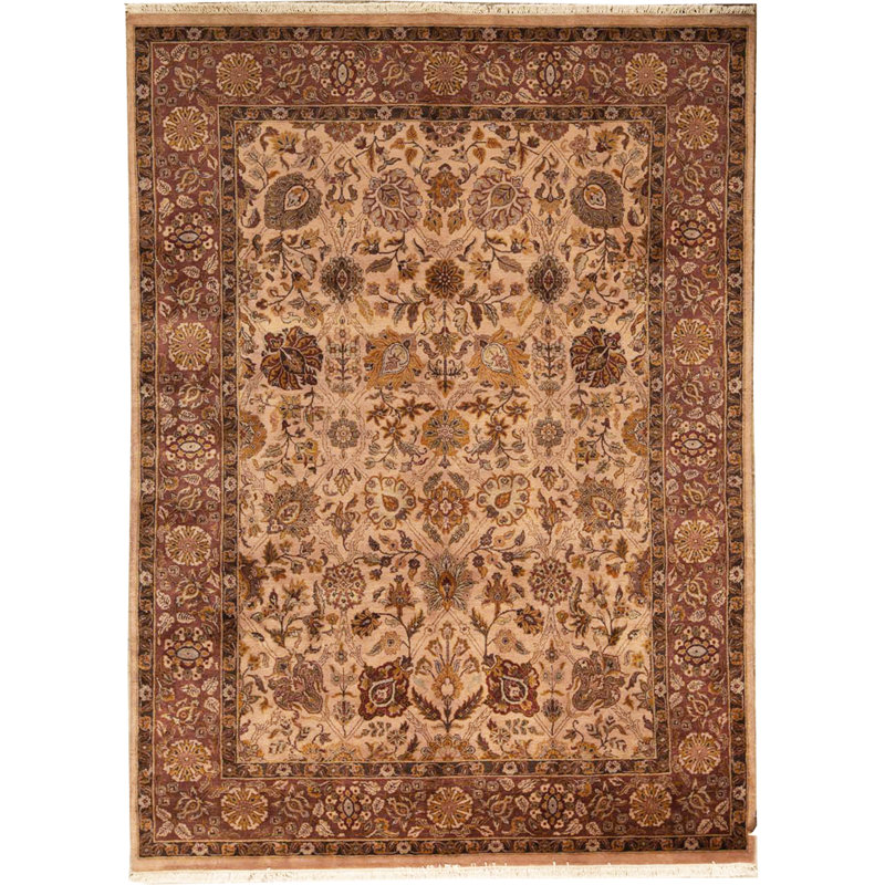 Tapis doré de haute qualité noué à la main