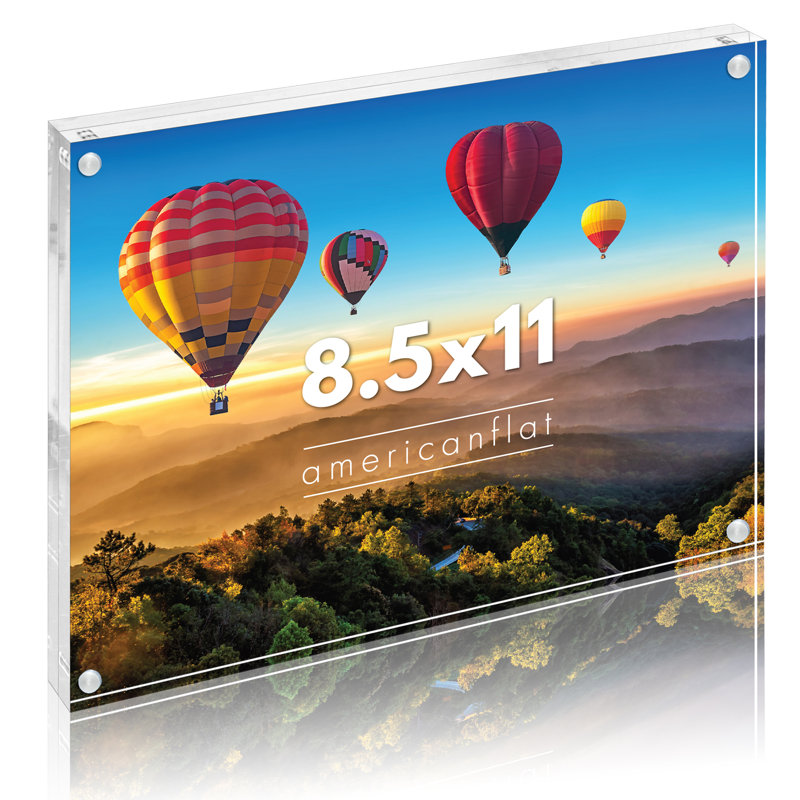 Modern Clear Acrylic Magnetic Tabletop Picture Frame 3.5" x 5"