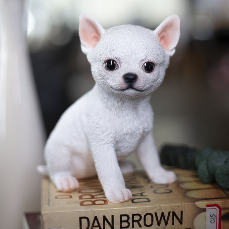 Chihuahua | Handpainted Decorative Puppy Statue for Home & Garden Decor | Premium Polyresin Dog Statue | Gift for Dog Lovers | Weather-Resistant Indoor/Outdoor Decor