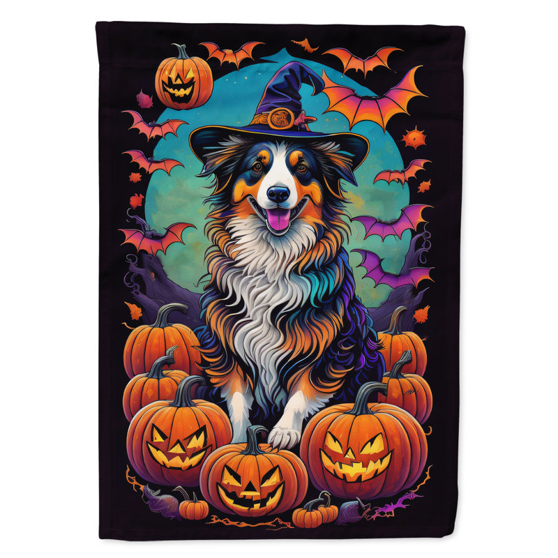 Drapeau de jardin d'Halloween en polyester Jahsi, 15,5 po x 11,25 po