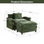 Fauteuil d'appoint 44 po avec repose-pieds et chenille 44 po-790942485