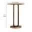 Plateau en métal 15,71 po, bronze antique, table d'appoint ronde, piédestal unique, ovale ouvert