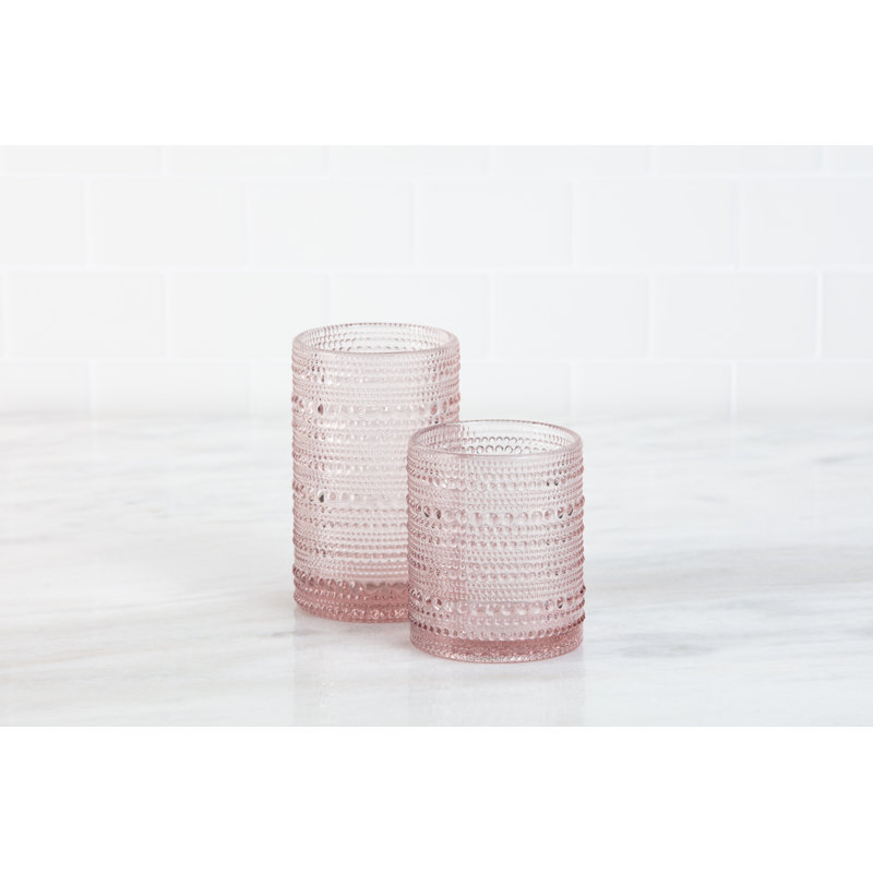 Jupiter Drinking Glass, 13 oz., Pink