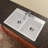 Radius 33.0625'' L Double Bowl Granite Kitchen Sink-18798654-18798647
