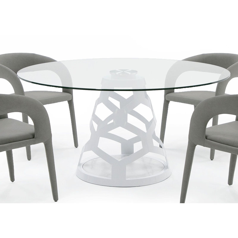 Devonn 59" Round Pedestal Dining Table