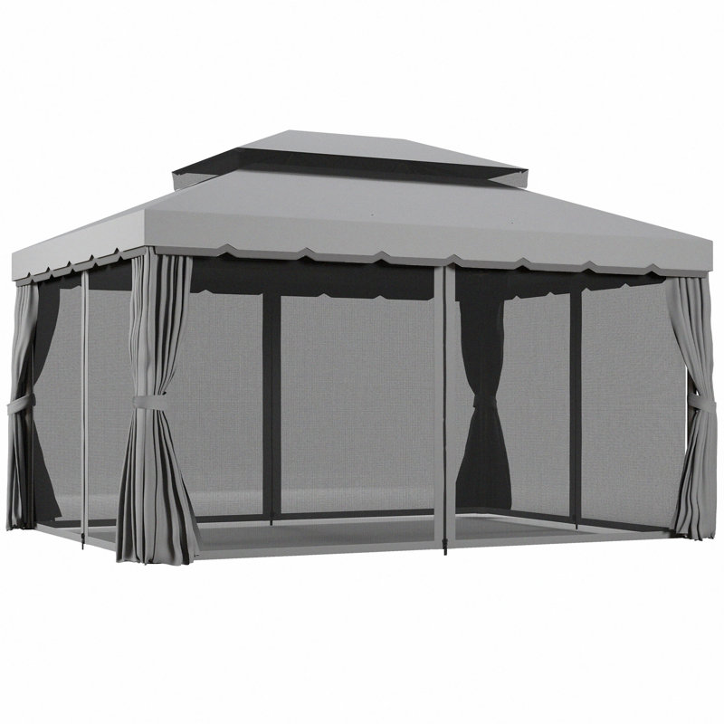 32.5 Ft. W x 24.5 Ft. D  Aluminium Soft-Top Gazebo