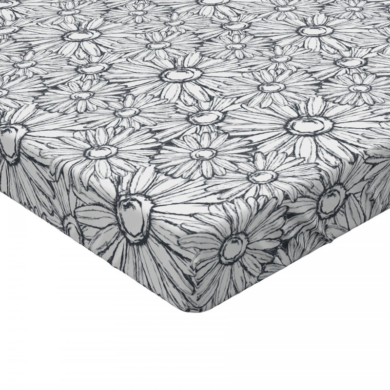 Microfiber Floral Fitted Sheet, Queen Fitted Sheet