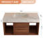 Meuble-lavabo flottant de 39,4 po avec lavabo en céramique et tiroirs à fermeture en douceur, rangement mural pour salle de bain moderne-435789218