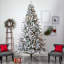 Arbre de Noël enneigé et givré avec lumières DEL fixes / constantes-799167048