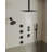 DualJet Spa 12" & 6" Dual Showerheads System,  Thermostatic Shower Faucet with Rough-in Valve-92871753