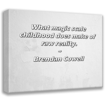 Astoria Grand Gallery Wrapped Canvas By Brendan Cowell: "What magic scale childhood does make of raw