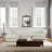 Nivaldo 132.5"  Button Tufted Genuine Cowhide Leather Classic Chesterfield Living Room Sectional-252111359-216866748