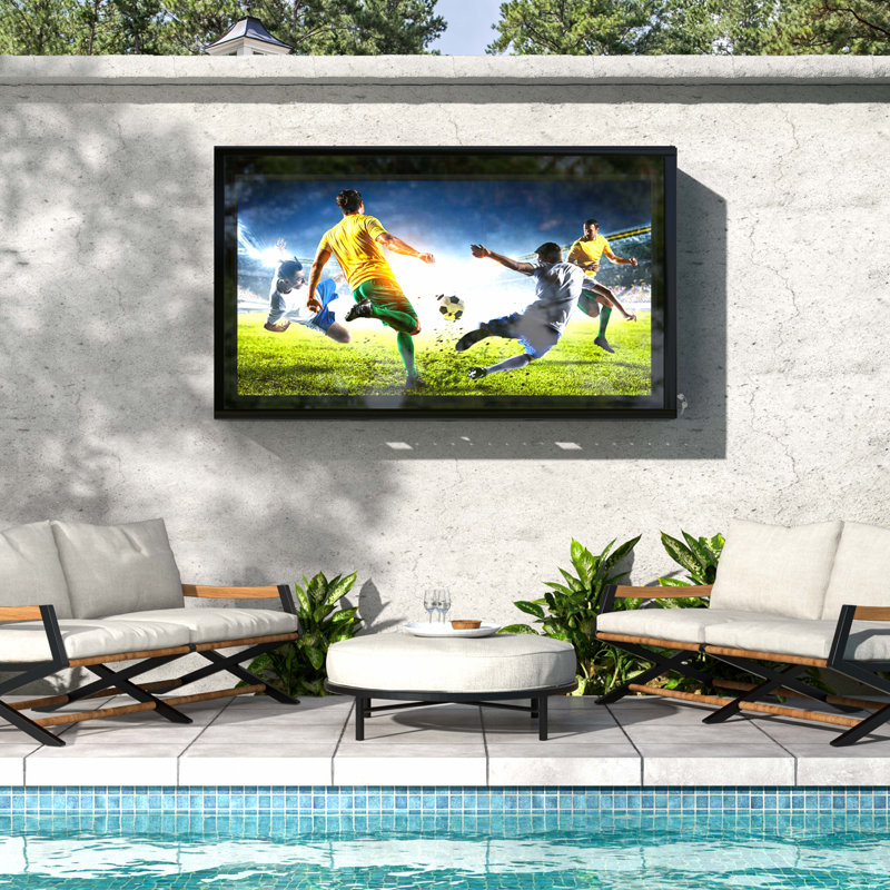 Enceinte de télévision extérieure 55 po avec support pour téléviseur