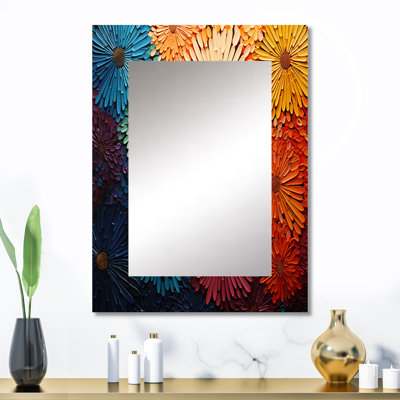 Mid Century Sunburst Serenade III - grand miroir moderne Mid-Century, miroir mural décoratif Mid-Century moderne, impression d'art en métal