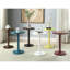 Table d'appoint ronde en bois bleu sarcelle