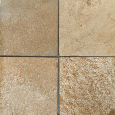 Safari Natural Cleft Face & Back 12" x 12" Slate Stone Look Wall & Floor Tile