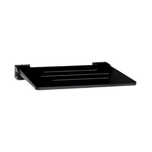 Seachrome 18 in. x 4 in. Rectangular Shower Shelf with Rail in Satin