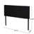 Adjustable Height King Headboard With Black Fabric And Modern Design Contemporary Waffle For In