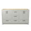 Base de meuble-lavabo double 60 po en bois massif sans lavabo-102403971