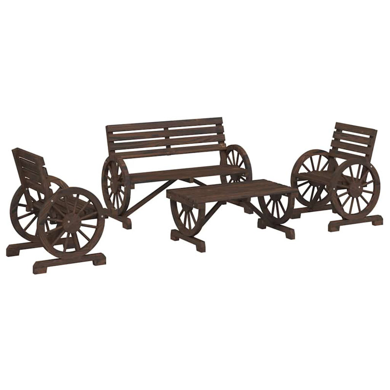 Wicker 3 - Person Garden Lounge Set