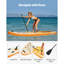 Planche de pagaie debout gonflable, planche de SUP de 11,6 pi x 35 po x 6 po de large, tous les accessoires inclus, pompe, pagaie, aileron, sac à dos, laisse de cheville, sangle, plate-forme antidérapante pour les jeunes et les adultes