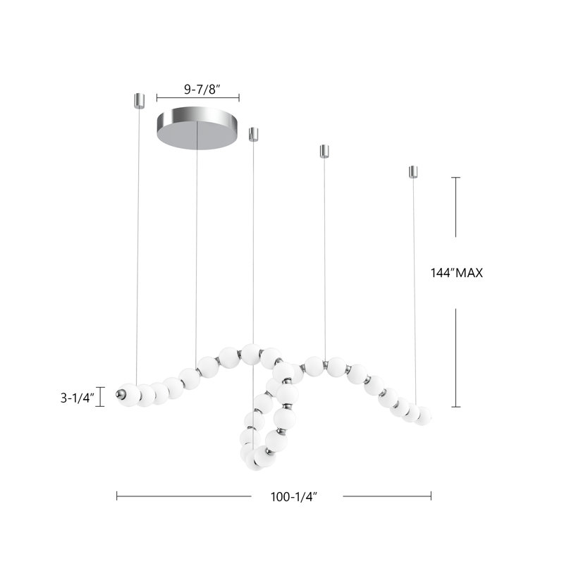 28 - Light LED Chandelier