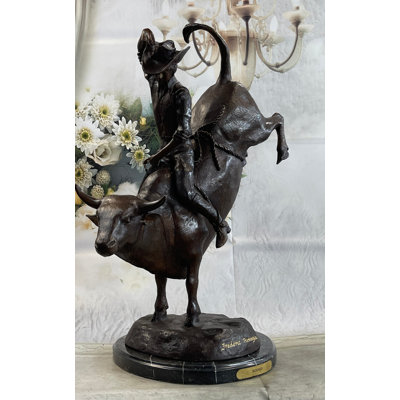 Sculpture Rodeo signée Thomas West Cowboy