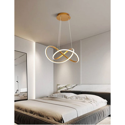 LED Abgesetzte Deckenleuchte Adirah, 50 cm aus Acryl