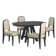 Brickey 42"-60" Extendable Round Dining Set With Channel Stitching Upholstered Chairs