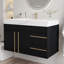 Meuble-lavabo flottant 36 po avec lavabo en céramique et deux tiroirs 36 po-133086547