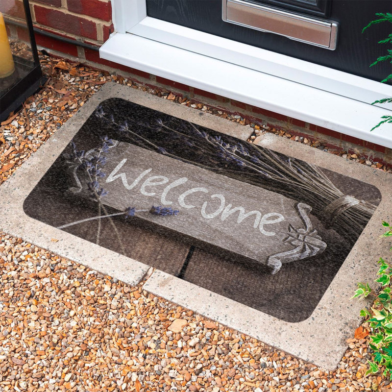 Paillasson durable en PVC antidérapant de 15,7 po x 27,6 po | Matériau 100% PVC résistant aux intempéries | Idéal pour une utilisation intérieure et extérieure, facile à nettoyer, design élégant pour les entrées de maison et les patios