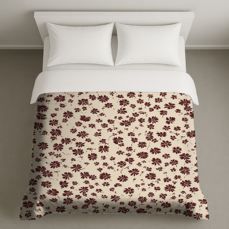 Housse de couette à motif floral, Lit simple
