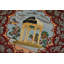 Tapis traditionnel rouge en laine noué à la main Tabriz