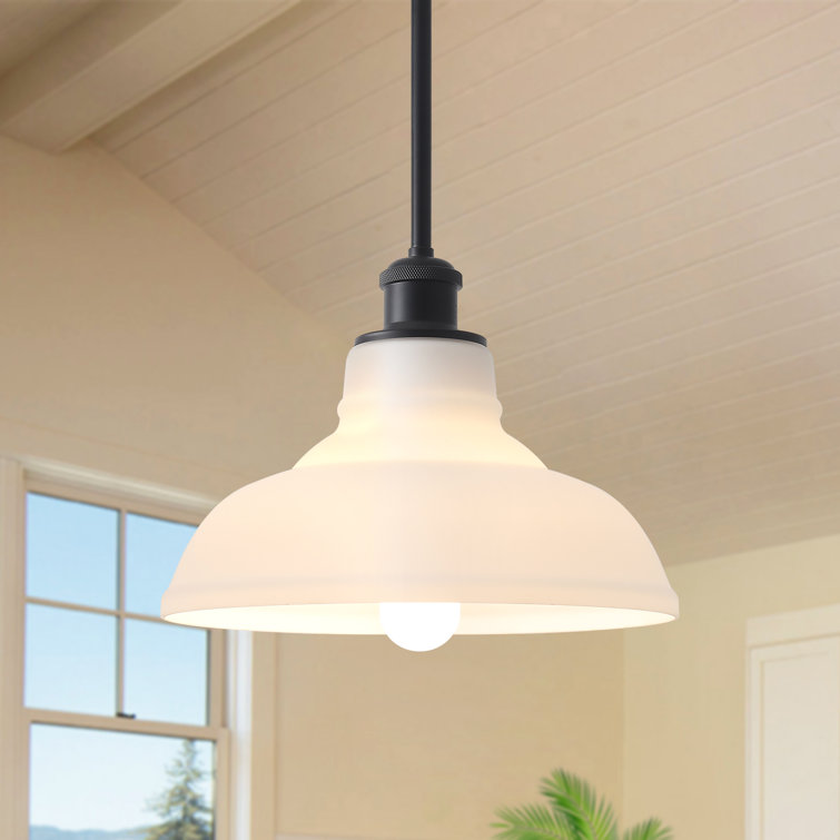 Nailya 1 - Light Milky White Glass Shade Pendant Light