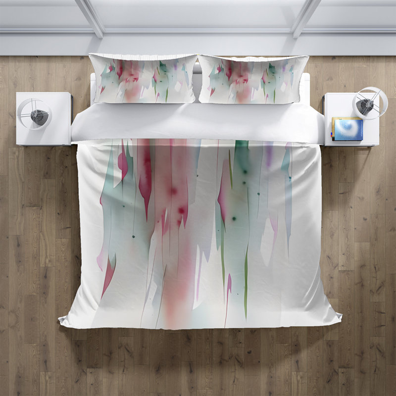 Polyester Abstract Duvet Cover, King Duvet Cover + 2 King Shams