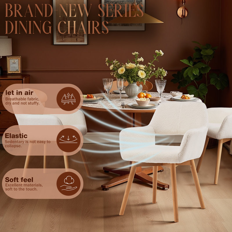 Chaise avec accoudoirs rembourrée Philodendron, Blanc
