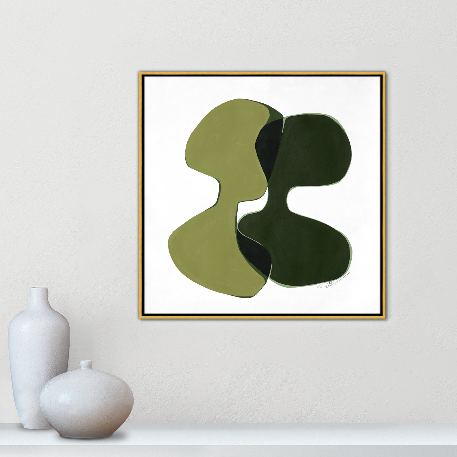 Unity I Print by , 31.5" H x 31.5" W, Gold