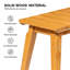45-Inch Solid Wood Backless Outdoor Bench-783442158